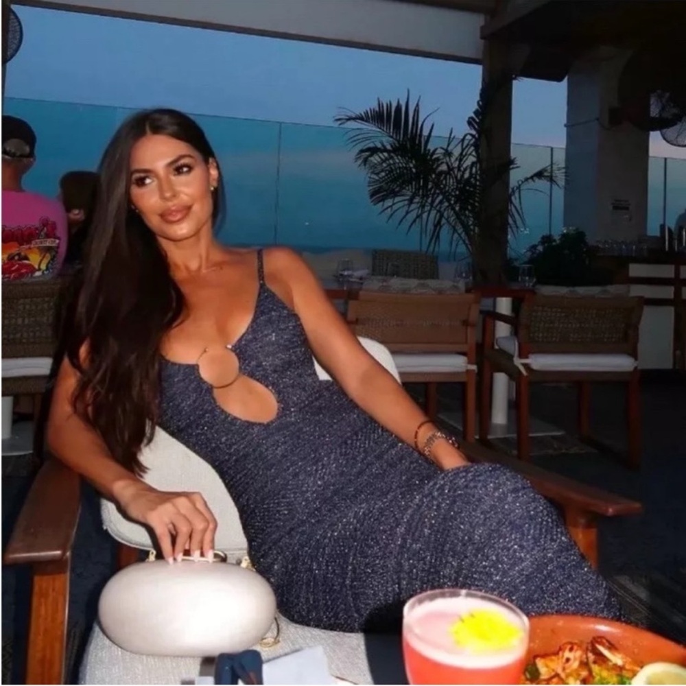 ZARA CUT OUT RING KNIT DRESS